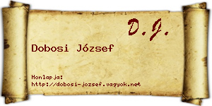 Dobosi József névjegykártya