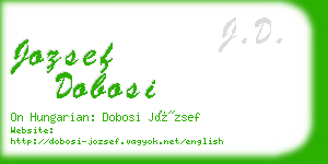 jozsef dobosi business card